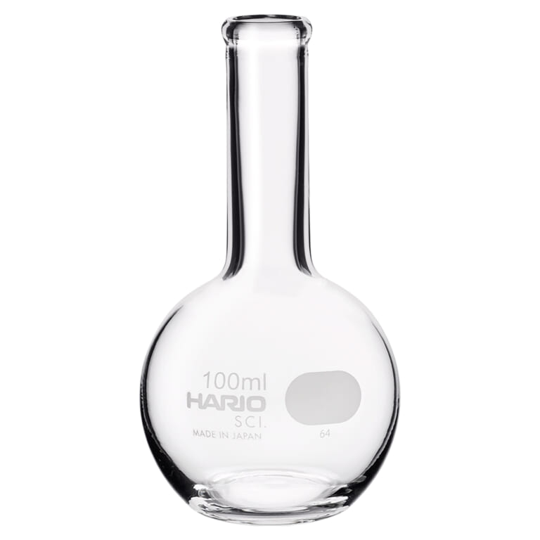 Flat-bottom flask in borosilicate glass