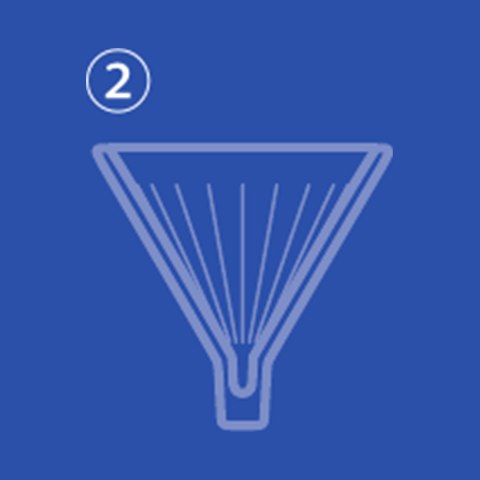 Grooved funnel blank outline
