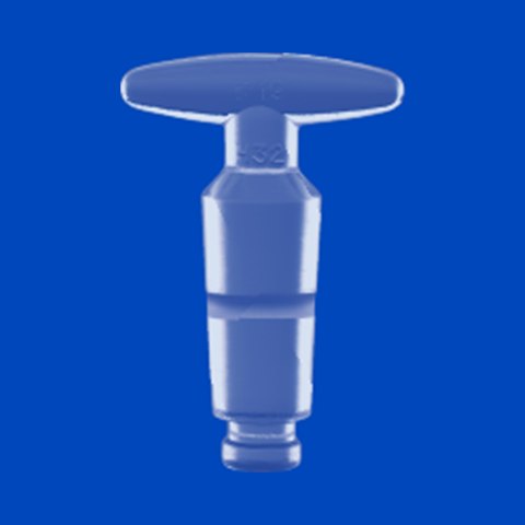 Bored two-way stopcock plug blank
